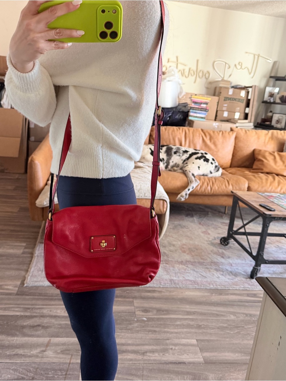 Marc by Marc Jacobs Red Leather Crossbody Bag